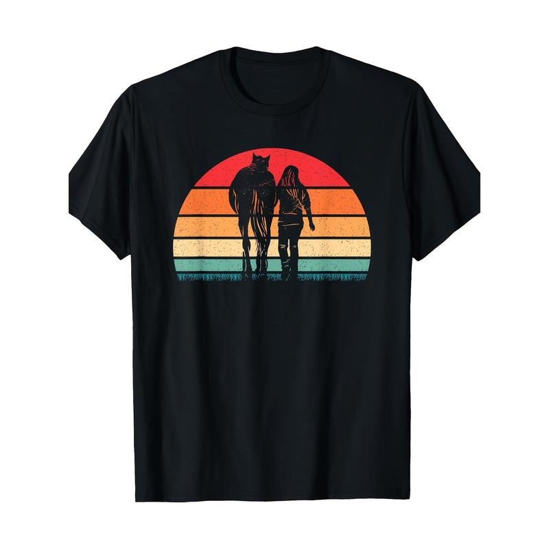 Retro Horse Lover Horseback Riding Cowgirl Ranch 100% Cotton T-Shirt made in usa Hoodie, Sweatshirt | TeeBloomCo.com