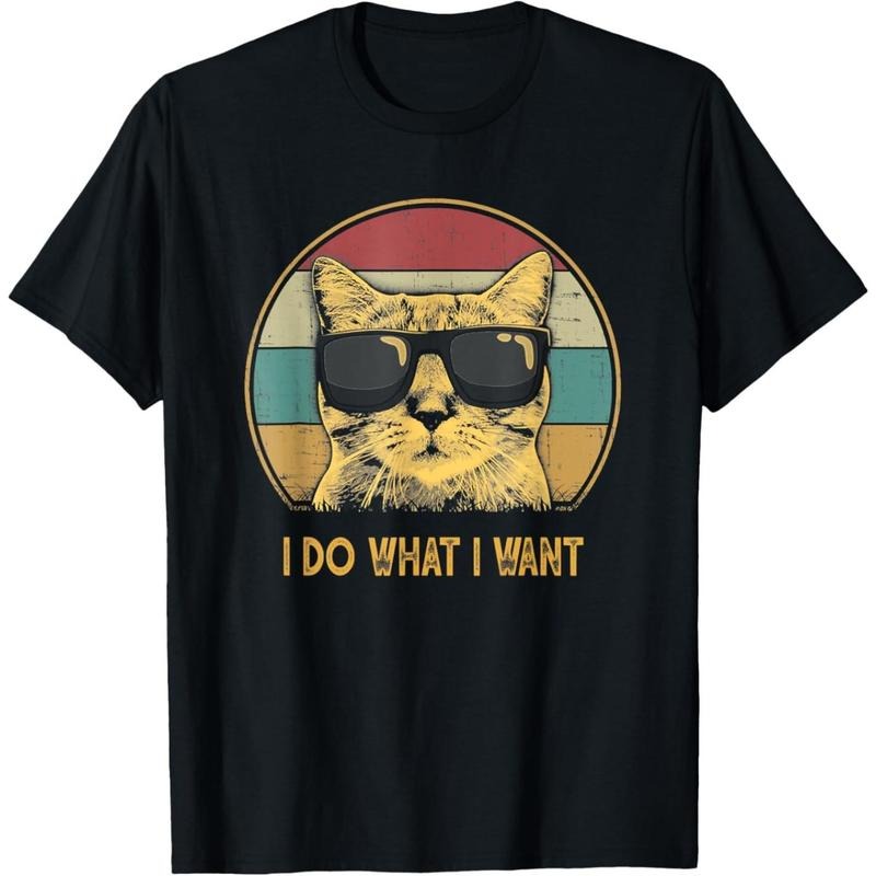 Retro I do what I want cat funny cat lover T-Shirt made in usa Hoodie, Sweatshirt | TeeBloomCo.com
