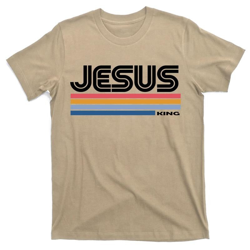 Retro Jesus King T-Shirt Cotton Menswear Hoodie, Sweatshirt | TeeBloomCo.com
