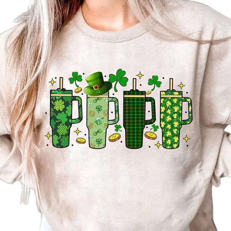 Retro Obsessive Cup Disorder St. Patrick's Day Sweatshirt, Hearts Retro Groovy Sweater, St Patrick's Day Sweatshirt, Gift...