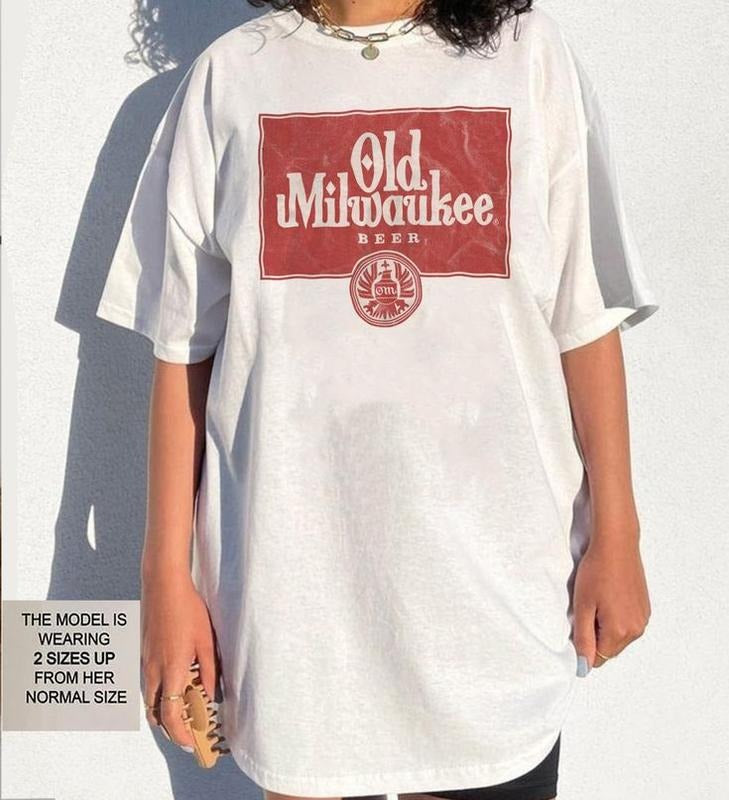 Retro Old Milwaukee Beer Logo T-Shirt, Beer Fan Graphic Tee Hoodie, Sweatshirt | TeeBloomCo.com