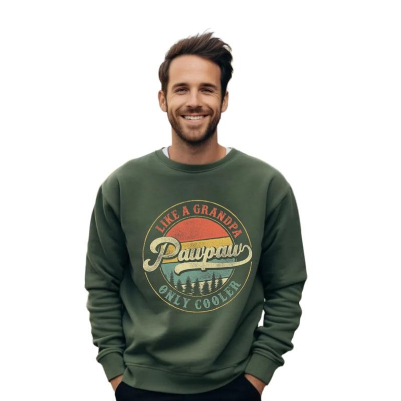 Retro Pawpaw Like A Grandpa Only Cooler Sweatshirt, Pawpaw Gift, Father's Day Shirt, Grandpa, Pawpaw Hoodie, Unisex...