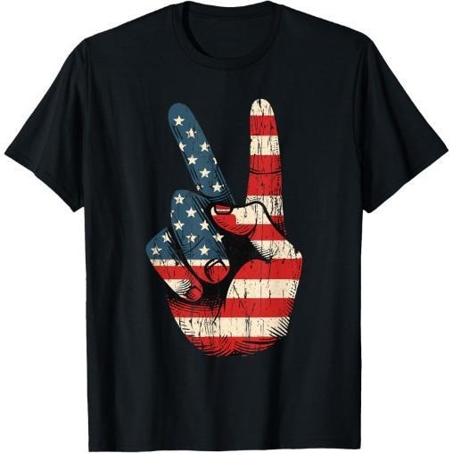 Retro Peace Sign Vintage 60's 70's Hippie T-Shirt Made in USA Hoodie, Sweatshirt | TeeBloomCo.com