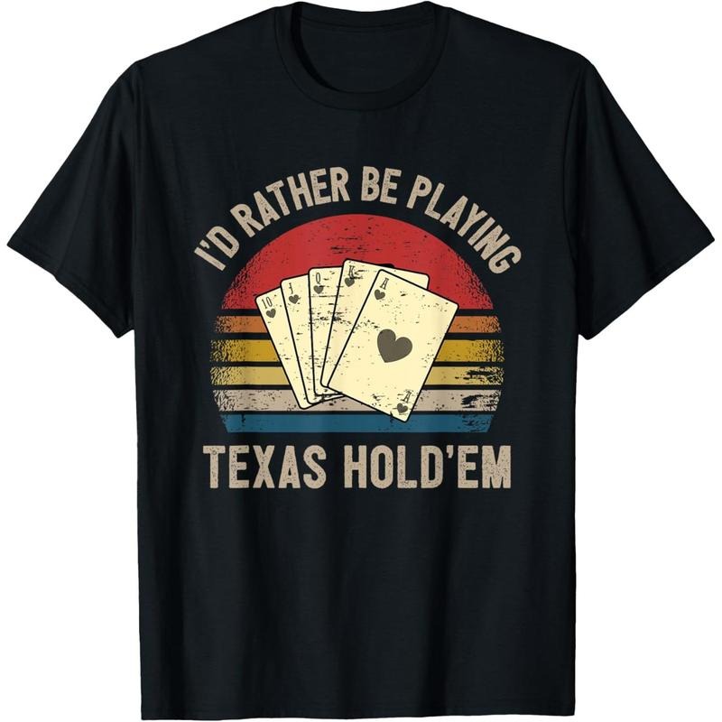 Retro Poker Player Texas Hold'em Poker Game Royal Flush T-Shirt made in usa Hoodie, Sweatshirt | TeeBloomCo.com