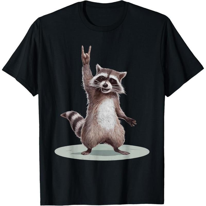Retro Raccoon Rock Music Men Kids Women Funny Raccoon T-Shirt made in us Hoodie, Sweatshirt | TeeBloomCo.com