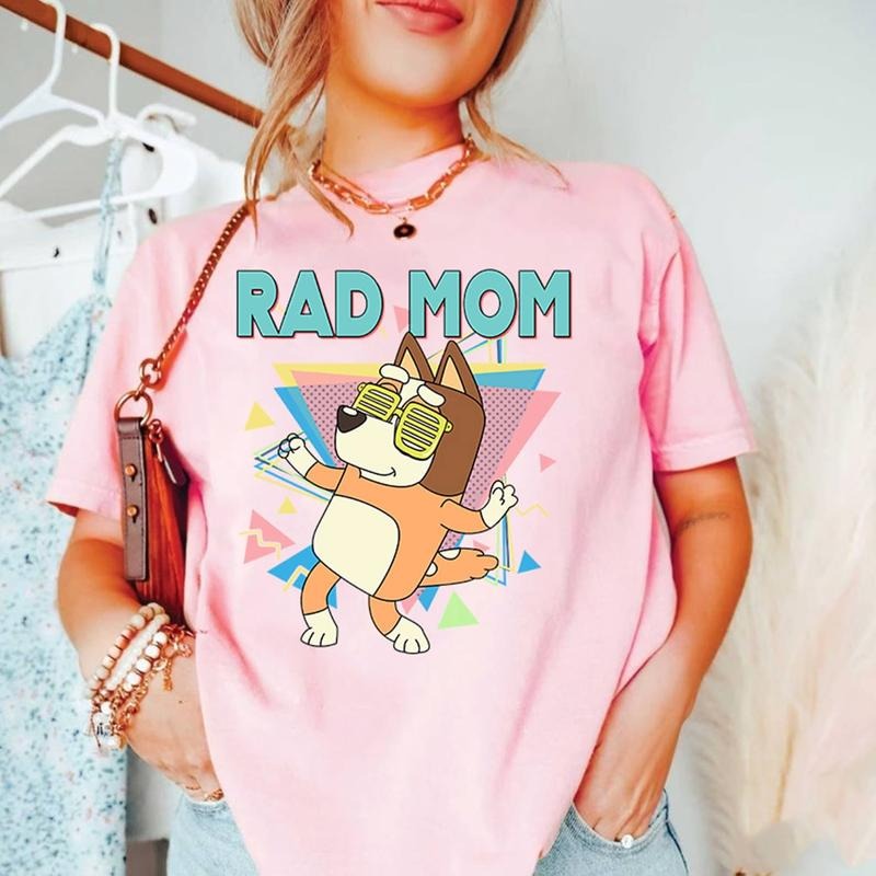 Retro Rad Mom Bluey Shirt, Retro Mom Shirt, Mom Bluey Sweatshirt, Bluey Family Shirt, Bluey Cool Mom Club Shirt, Mother's...