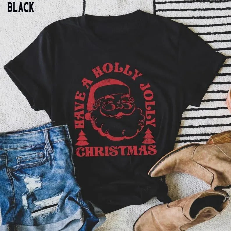 Retro Santa Shirt, Santa Sweatshirt, Vintage Graphic Tee, Merry Christmas Shirt, Vintage Santa Graphic Tee, Classic...