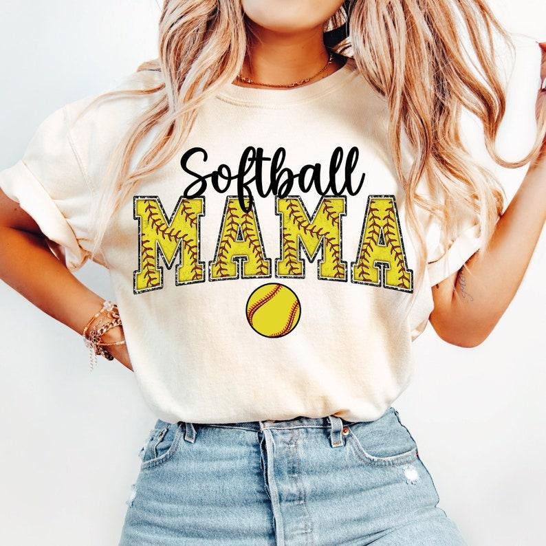 Retro Softball Mama tshirt, Varsity Tee tshirt, Mother's Day sweatshirt, Game Ready T-Shirt Hoodie | TeeBloomCo.com