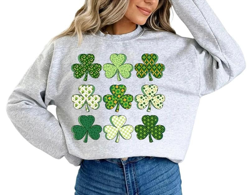 Retro St Patricks Sweatshirt, St Patrick Clover Shirt, Happy Patrick's Day, St Patricks Day Sweater, St Patrick's Day...