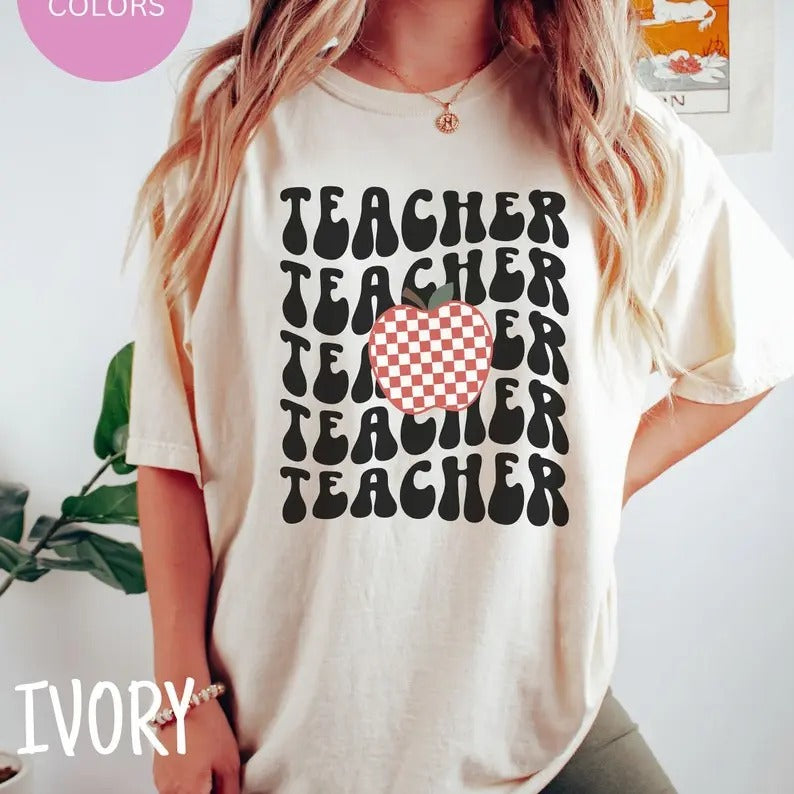Retro Teach Shirt for Teachers, Teacher Tee for Women, Retro Teacher Shirt, Teacher Appreciation Gifts  T-shirt, sweater...