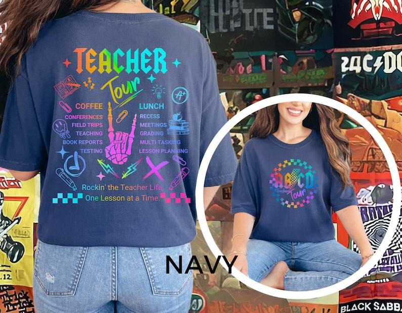 Retro Teacher Tour Shirt, ABCD Teacher Tour Shirt, Gift For Teacher, Teacher Gift, Back To School Shirt, End Of Year...