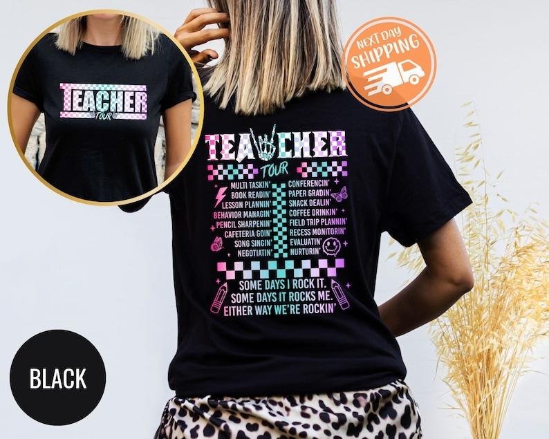Retro Teacher Tour Shirt, gift for Teacher Shirt, ABCD Teacher Tour Shirt, End of Year Shirt, Teacher Gift Shirt, Teacher...