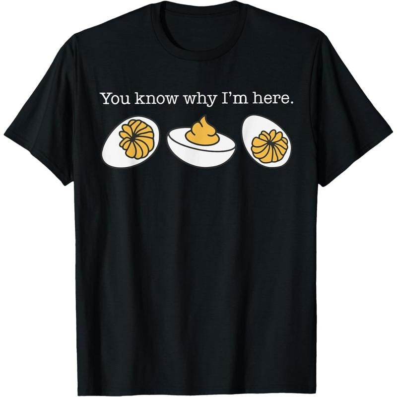 Retro Thanksgiving Dinner You Know Why I'm Here Deviled Egg T-Shirt made in usa Hoodie, Sweatshirt | TeeBloomCo.com