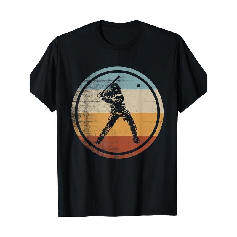 Retro Vintage Baseball Player Design Baseball 220g100% Cotton T-Shirt made in usa Hoodie, Sweatshirt | TeeBloomCo.com