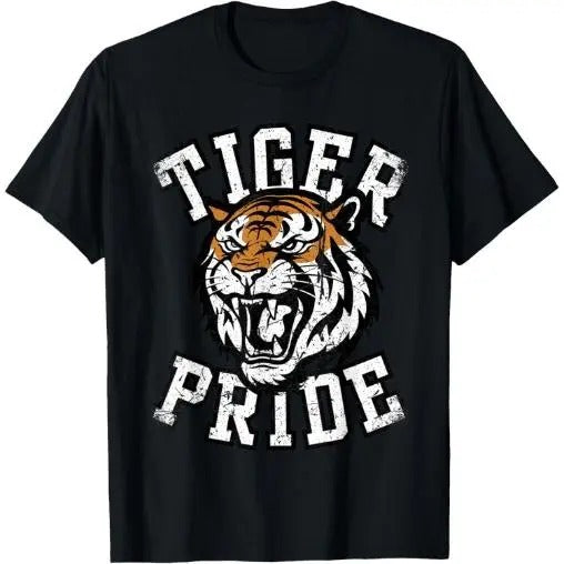 Retro Vintage Tiger Pride Tiger Mascot School Sports Team T-Shirt Made in USA Hoodie, Sweatshirt | TeeBloomCo.com