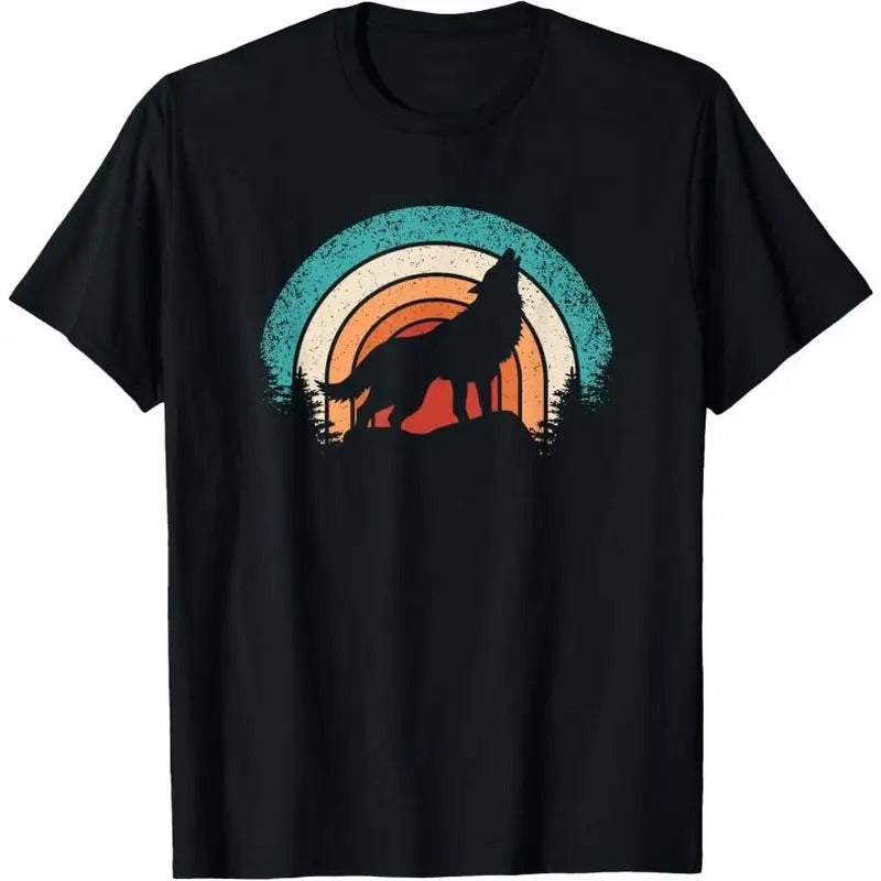 Retro Wolf Lover Nature Wildlife Vintage Wolves T-Shirt Hoodie, Sweatshirt | TeeBloomCo.com