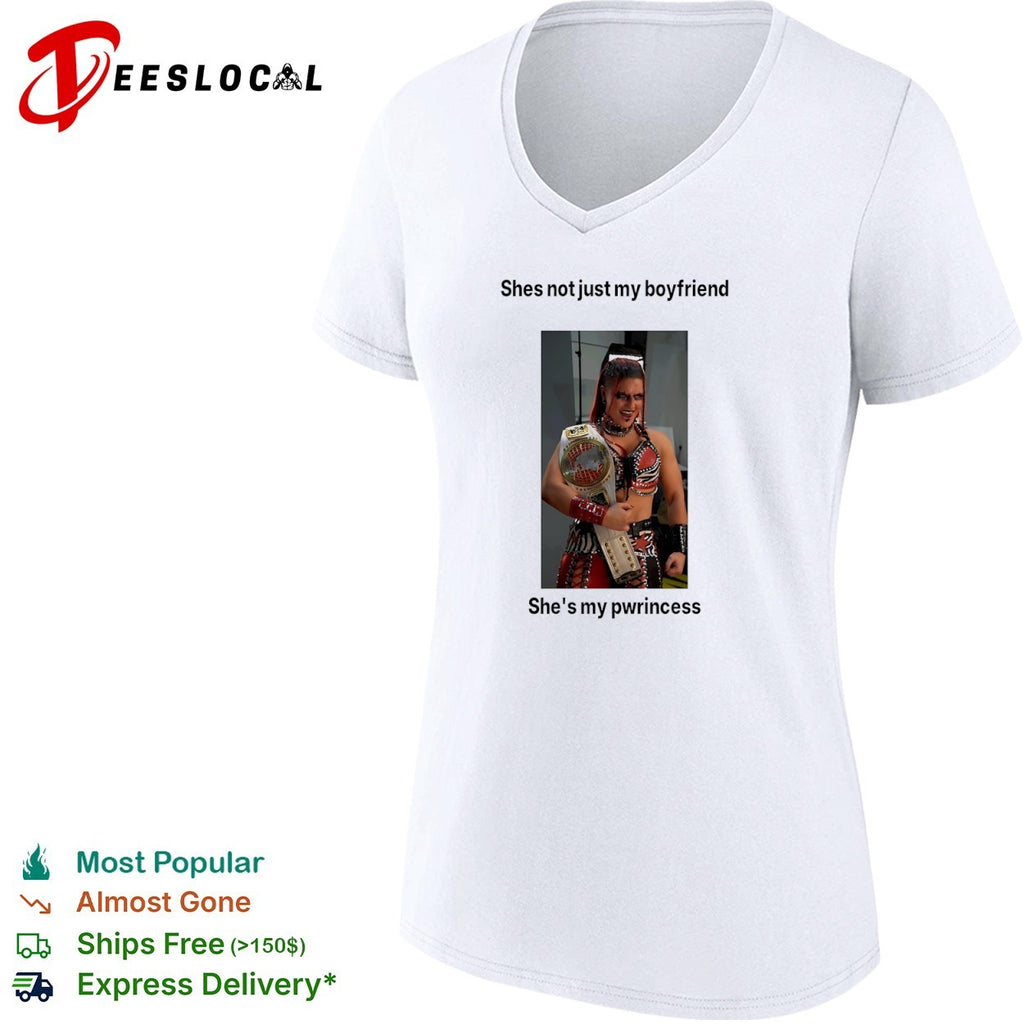 Rhea Ripley WWE She is not just my boyfriend She is my pwrincess wrestling shirt