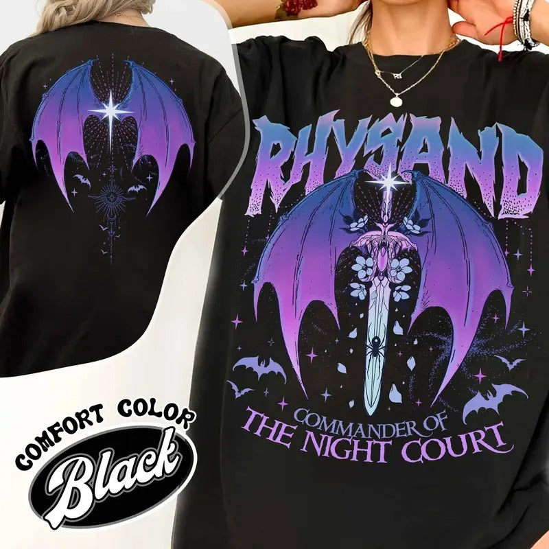 Rhysand Shirt, Velaris City Of Starlight Acotar Shirt, The Night Court Shirt, Court Of Dreams, Rhysand, Booklover Shirt,...