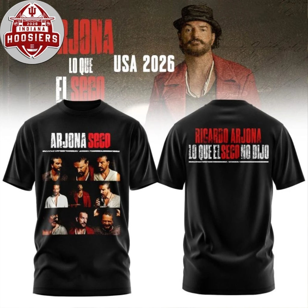 Ricardo Arjona 2026 Lo Que El Seco No Dijo Tour Celebrate Logo Two Sided Shirt