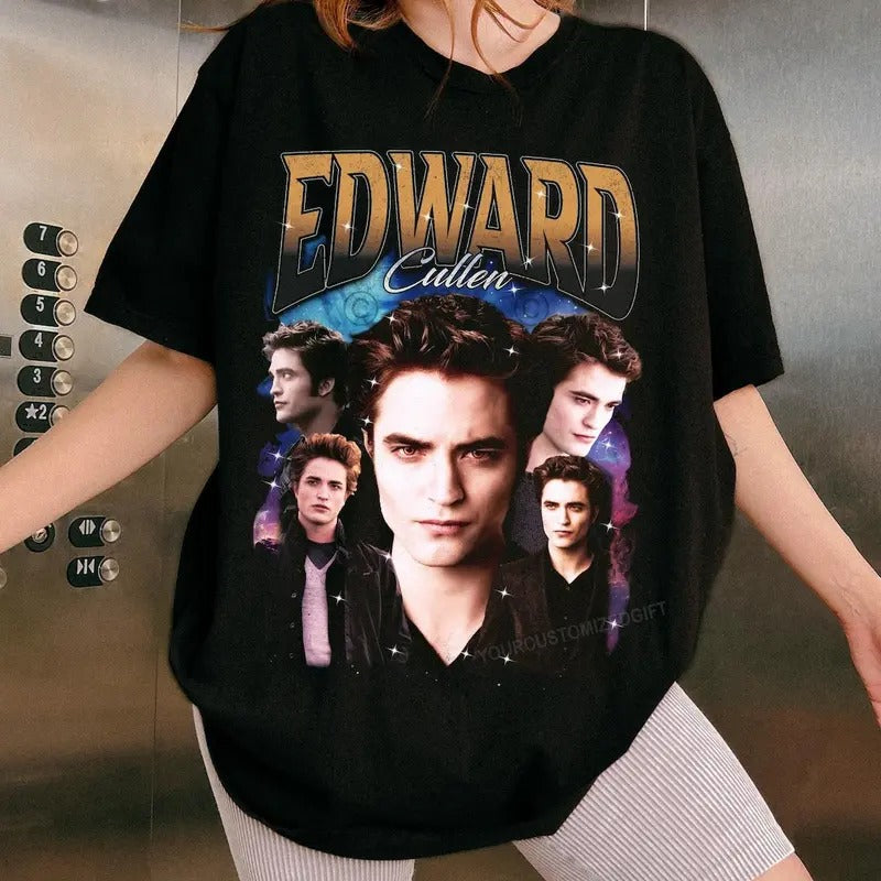 Robert Pattinson t-shirt, Edward Cullen bootleg rap tee, Edward Cullen unisex t-shirt, Robert Pattinson shirt Streetwear...