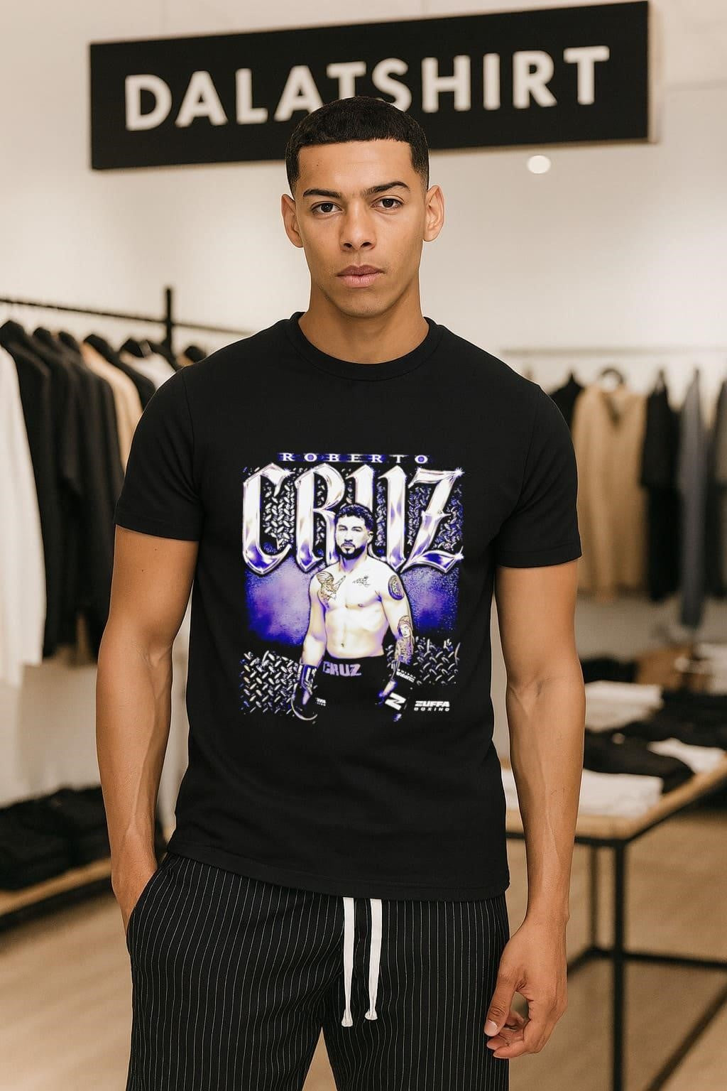 Roberto Cruz Zuffa Boxing Fighter Diamond Plate shirt