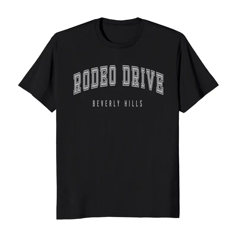 Rodeo Drive Beverly Hills California Classic Short Sleeve Men's T-Shirt Casual Cotton Hoodie, Sweatshirt | TeeBloomCo.com