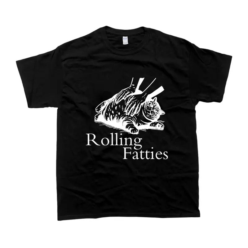 Rolling Fatties Funny Fat Cat Lover Tshirt Top Hoodie, Sweatshirt | TeeBloomCo.com