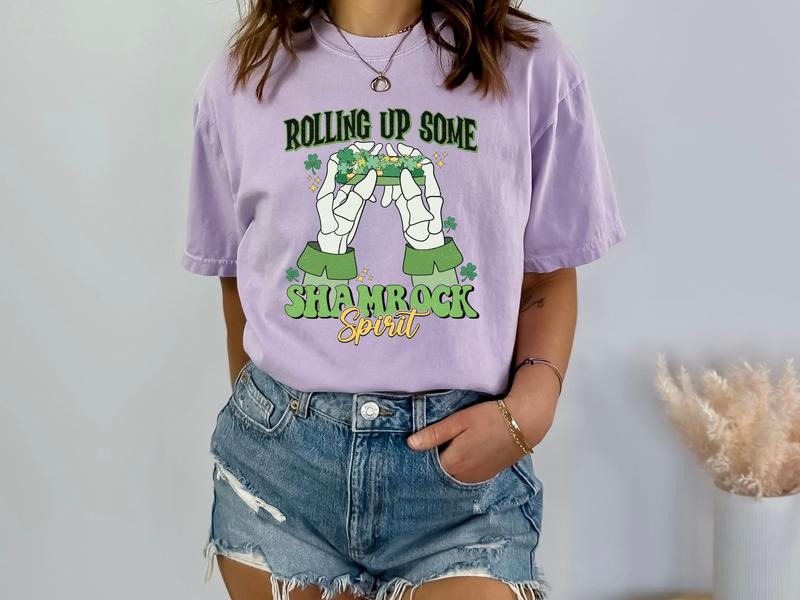 Rolling Up Some Shamrock Spirit TShirt Hoodie, Sweatshirt | TeeBloomCo.com