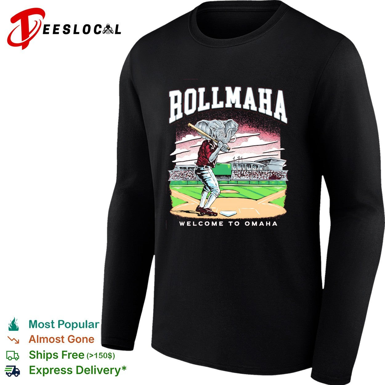Rollmaha Alabama Crimson Tide welcome to Omaha College World Series graphic shirt
