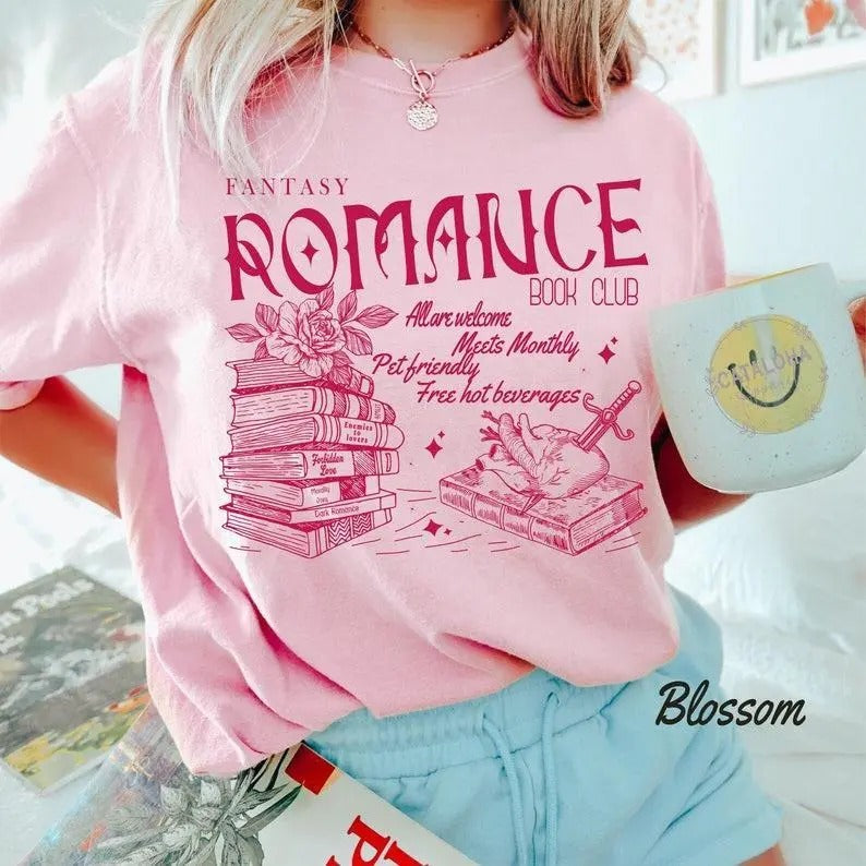 Romance Reader Book Club Shirt, Bookish Valentines Day shirt, Valentines day Gift for Book Lover, T-Shirt, Sweatshirt, Hoodie