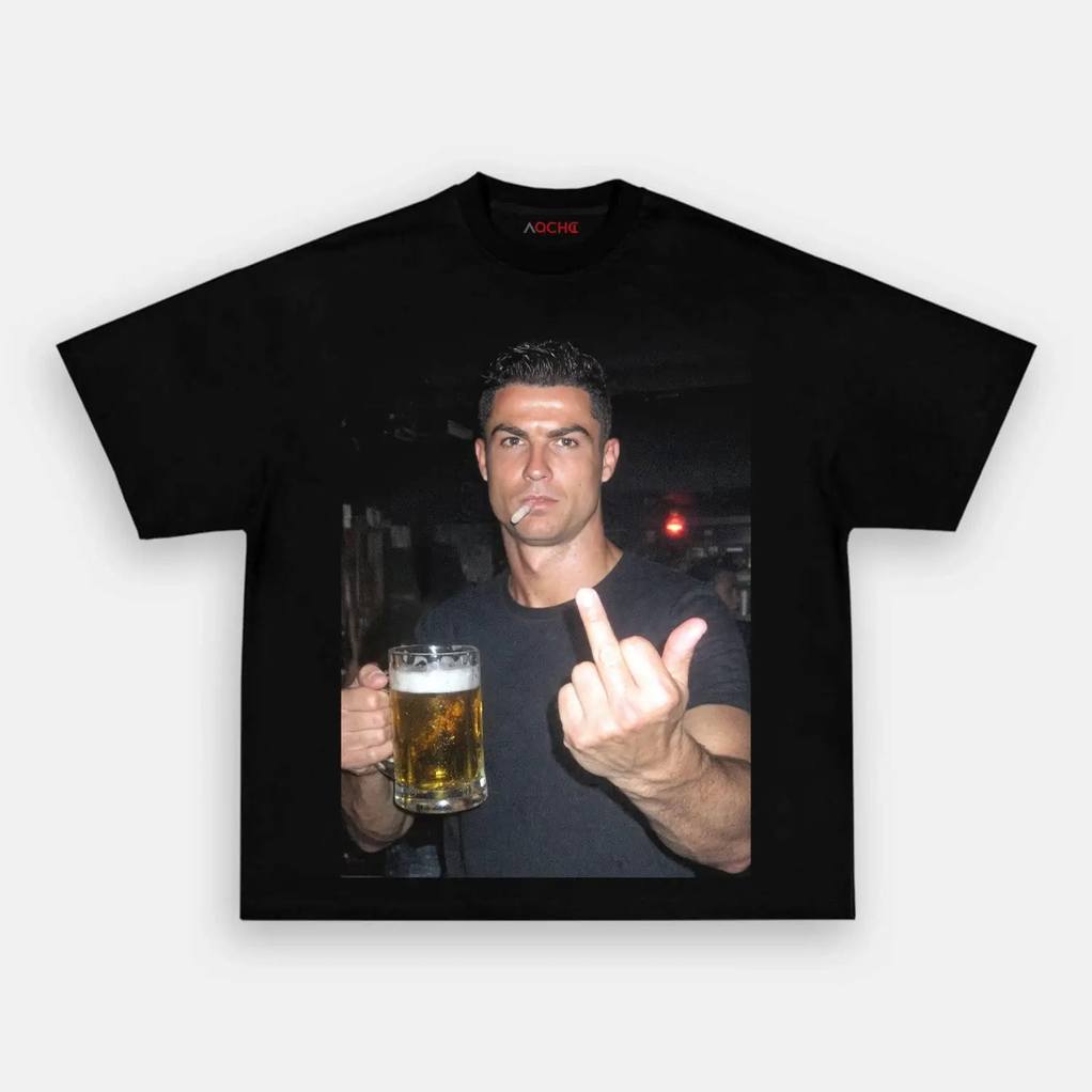Ronaldo Drunk After Hours Middle Finger Shirt