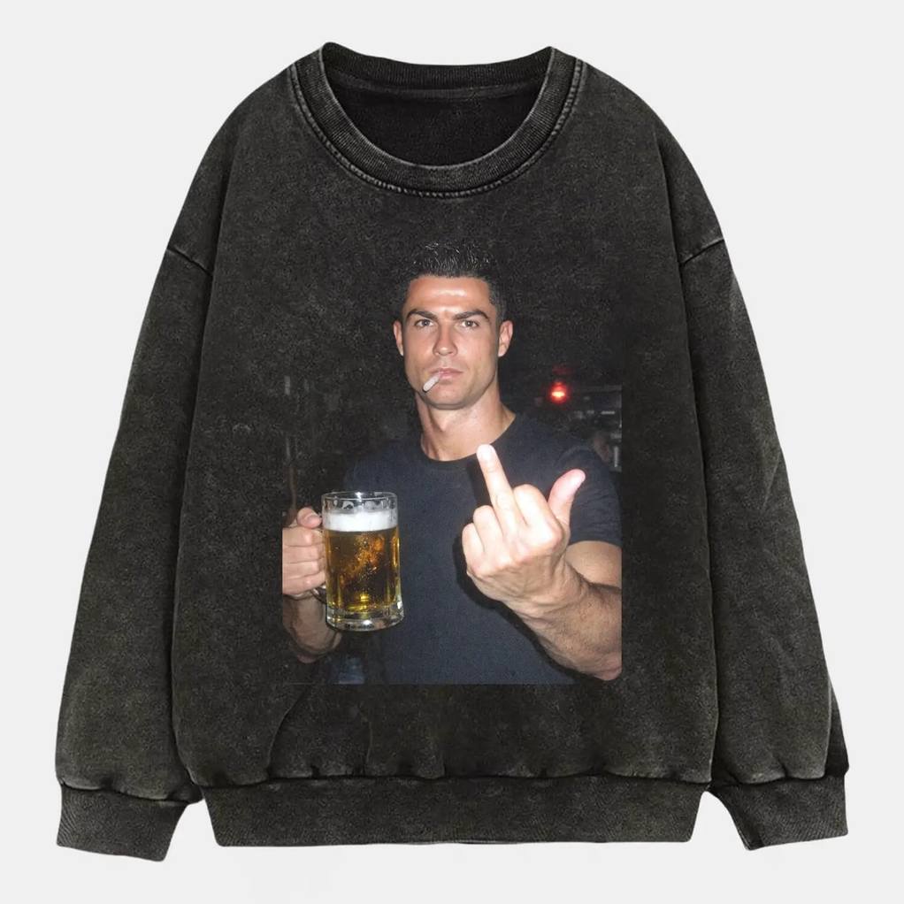 Ronaldo Drunk After Hours Middle Finger Shirt