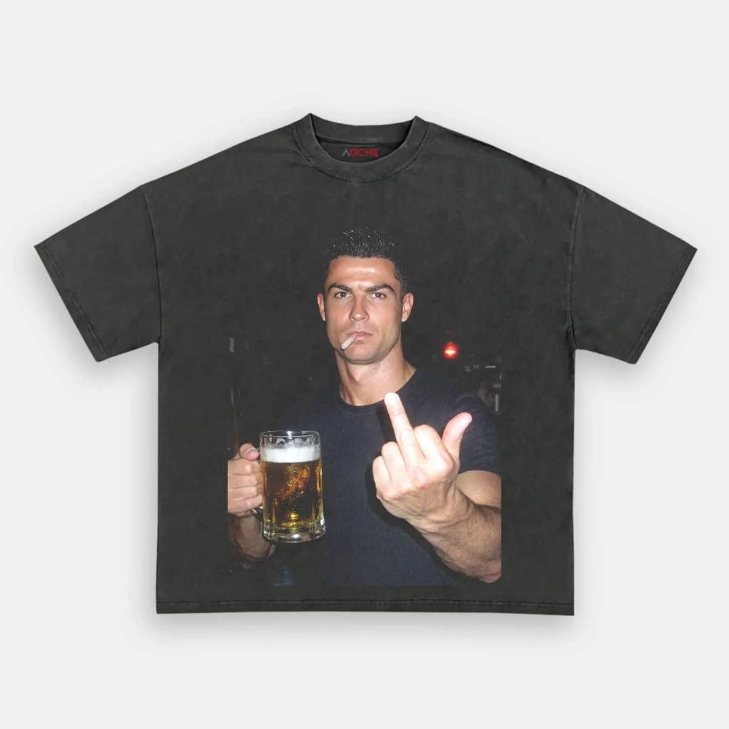 Ronaldo Drunk After Hours Middle Finger Shirt