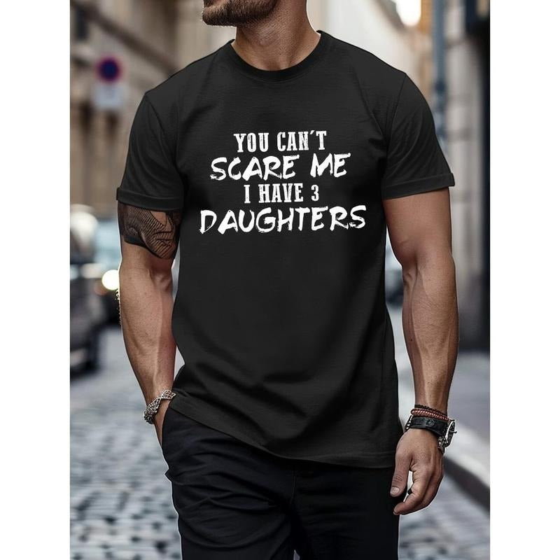 Round Neck Letter Print Men's Fashionable Summer Short Sleeve Sports T-shirt, Comfortable And Versatile Made in USA...