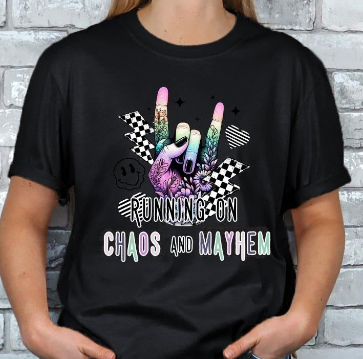 Running on Chaos and Mayhem Pastel Rock on T-shirt Hoodie, Sweatshirt | TeeBloomCo.com