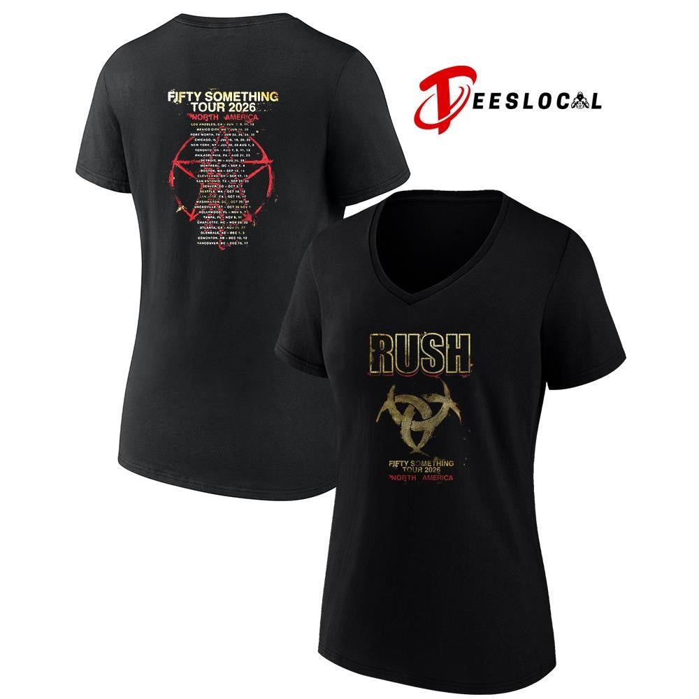 Rush Fifty Something tour Rush stage logo dates schedule shirt