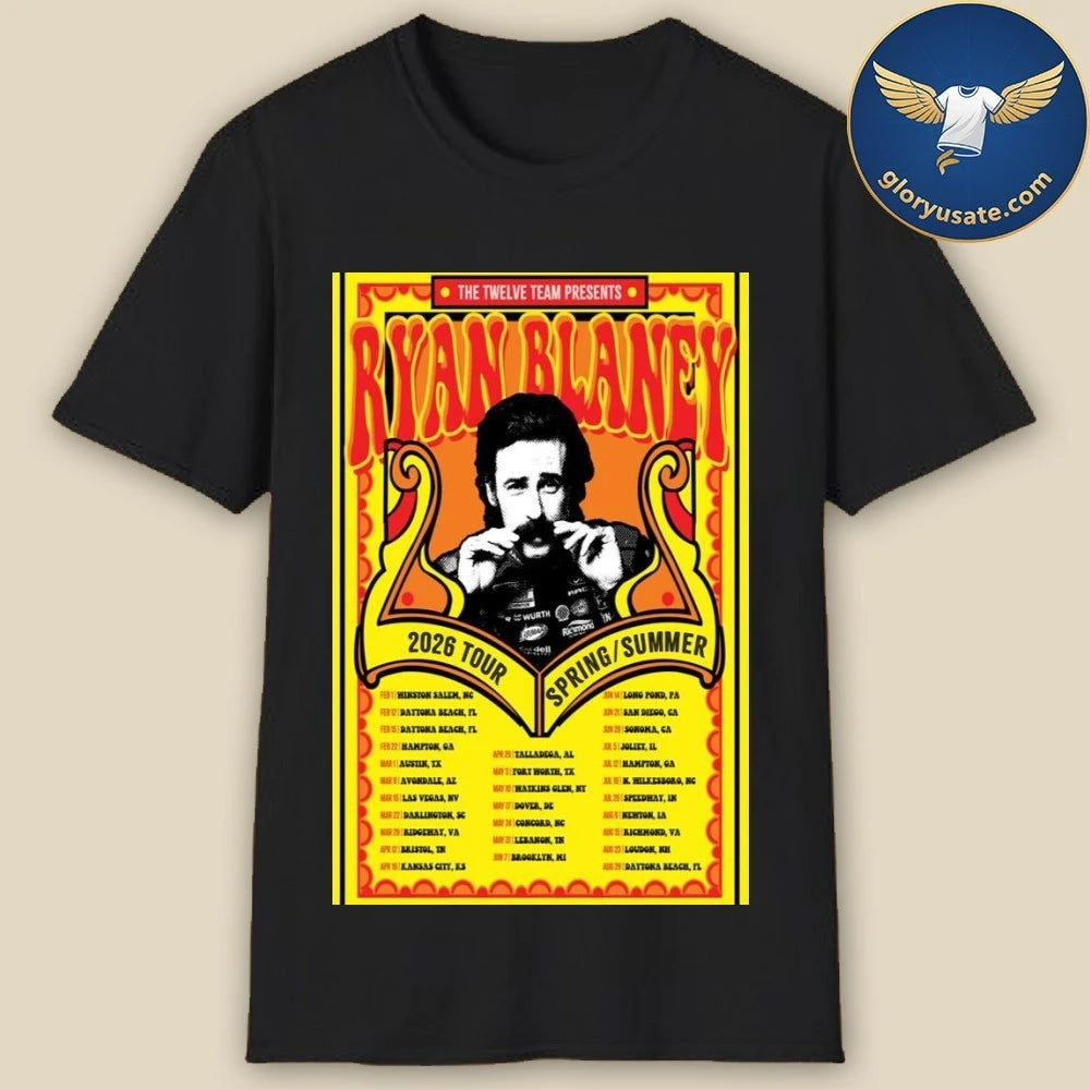 Ryan Blaney Spring and Summer Tour 2026 Poster Shirt