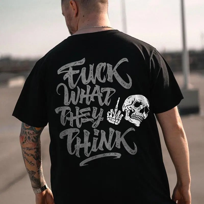 [S-5XL] "F@ck What They Think" T-Shirt, Motorcycle Shirt, Graphic Print, Streetwear Fashion, Unisex Casual Tee Hoodie,...