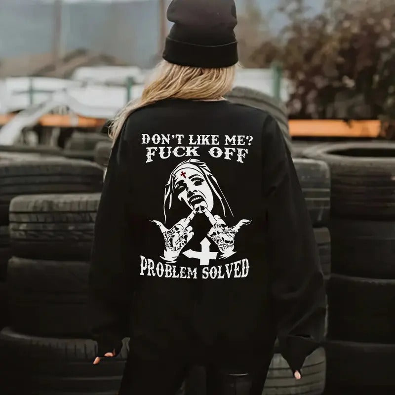 [S-5Xl] Don't Like Me? F@ck Off Printed Oversized Unisex Sweatshirt Sweatshirt -  2 Sided Hoodie, Naughty Clothes Men,...