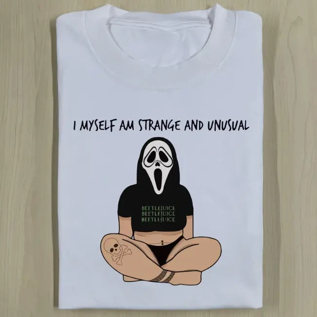 SAD GHOSTFACE SHIRT, Funny Halloween Shirt, Unisex T-Shirt, Gift For Men Women Hoodie, Sweatshirt | TeeBloomCo.com