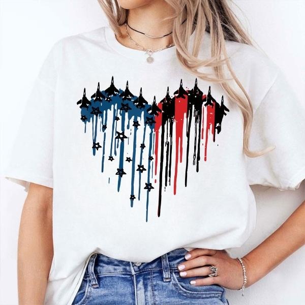 Red Wine Blue and Flyovers T-Shirt Sweatshirt, Memorial Day & 4th of July Graphic Tee, Cute Patriotic Air Force Shirt Hoodie