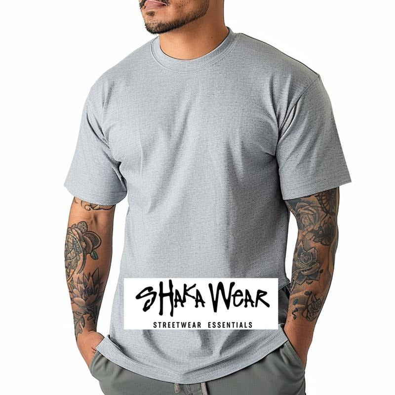 SHAKA WEAR Active Short Sleeve T Shirts Lightweight Cotton Crew Neck Menswear Stylish Hoodie, Sweatshirt | TeeBloomCo.com