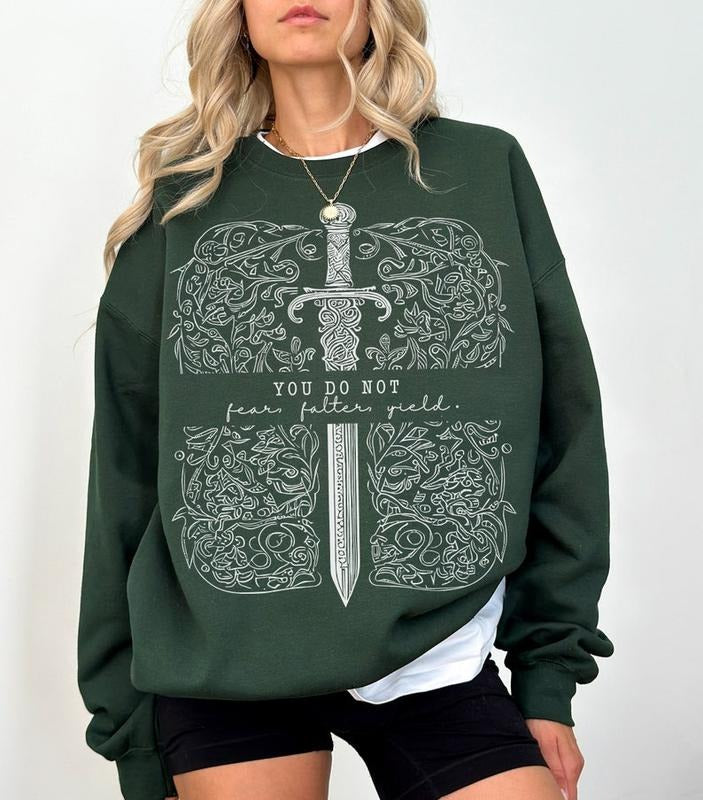 SJM merch, You do not falter, You do not yield Sweatshirt, SJM merch, Court of Thorns and RosesSweatshirt, Acotar...