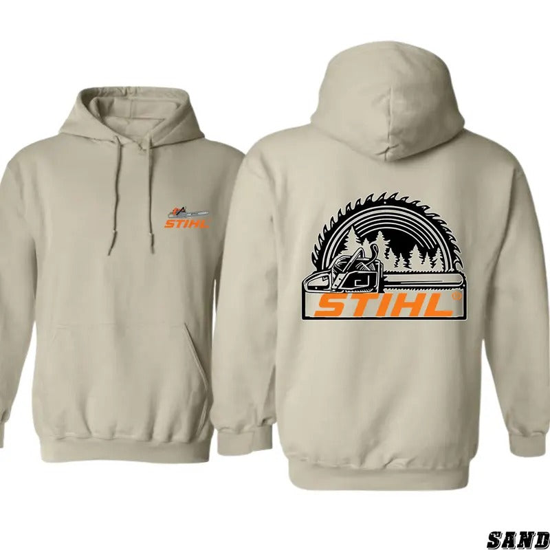 STIHL Chainsaw Hoodie - Forest Graphic Design, Unisex Classic Fit Sweatshirt for Outdoor Enthusiasts and Woodcutting Fans...