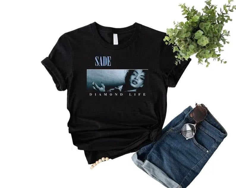 Sade T Shirt, Sade Tour Crewneck Tshirt, Sade Adu Shirt, Sade Retro Vintage, Unisex T-Shirt, Gifts For Female Male, Short...