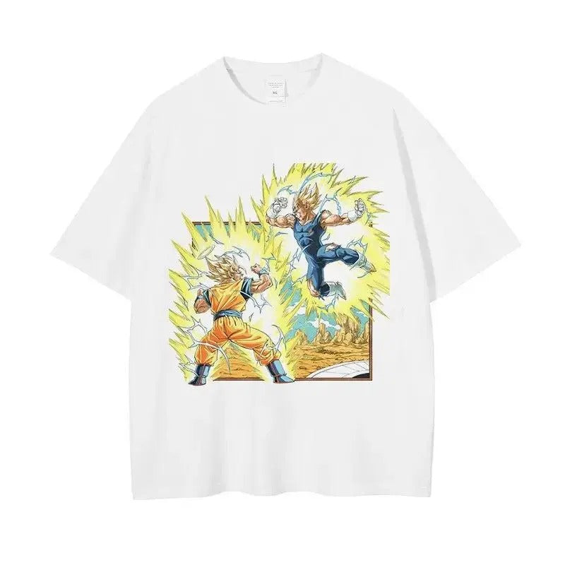 "Saiyan Gods" Vintage Oversized T Shirt | Anime Vintage Tee Sweatshirt, Hoodie, Comfort Colors | TeeBloomCo.com