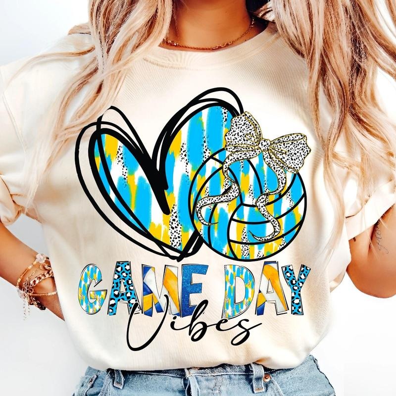 [Sale To 45% Off] Volleyball Game Day T-Shirt, Coquette Bow Volleyball Mom T-Shirt, Retro Volleyball Vibes, Gift For Mom,...