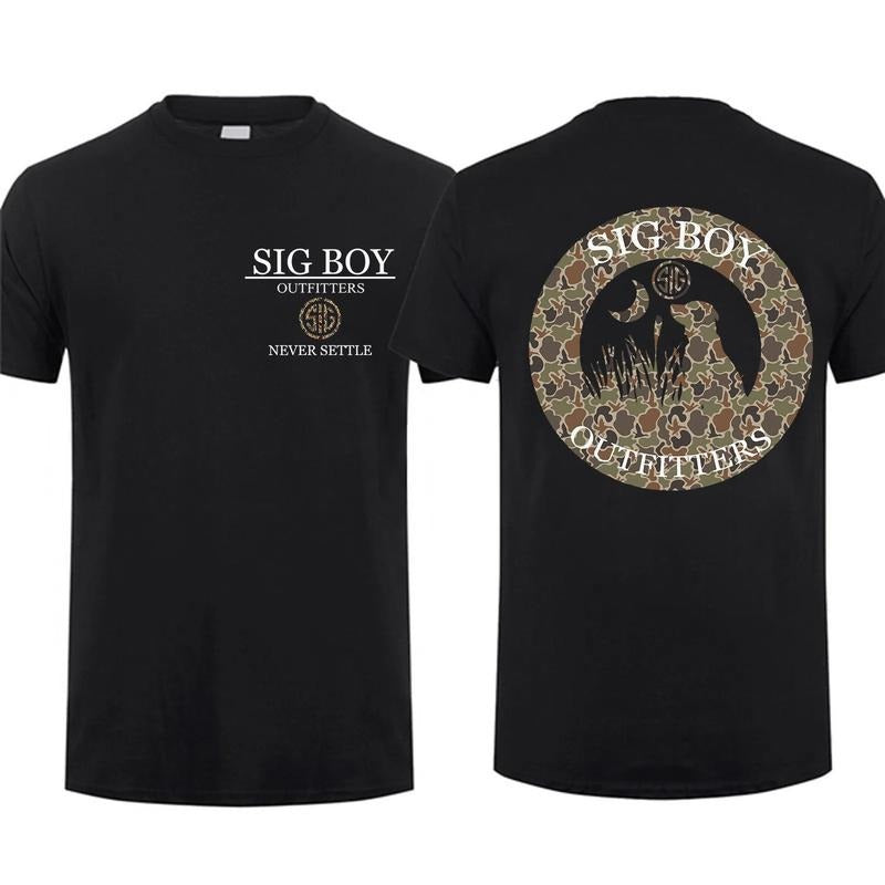 Sig Sauer Sig Boy Outfitters Camo 2 Sided T-shirt Unisex Short Sleeve Casual 100% Cotton Sig Sauer Fan Gift Gun Lover...