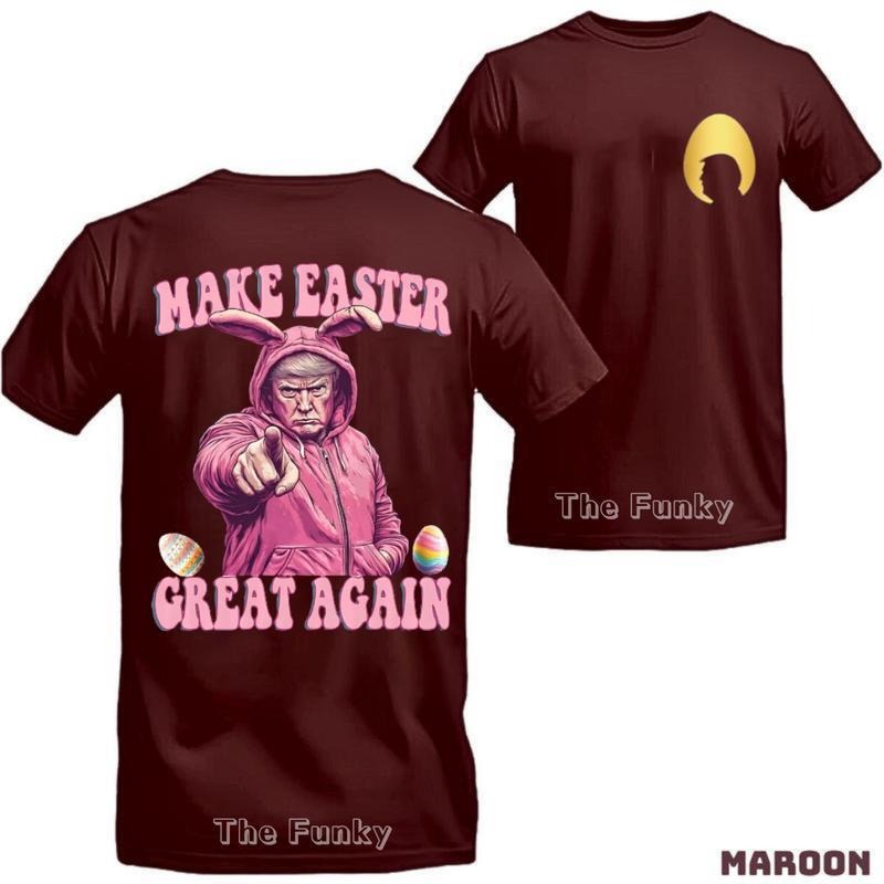 Make Easter Great Again T-Shirt-sweatshirt-hoodie, Funny Trump Easter Bunny Hoodie, Political Parody Tee, Holiday Graphic...