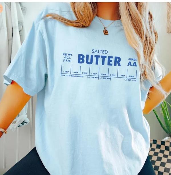 Salted Butter Sweatshirt, Stick Of Butter Sweater, Funny Baker Gift, Baking Shirt, Foodie Chef Shirt, Butter Lover Gift...